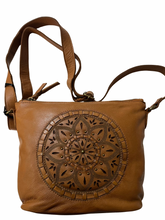Load image into Gallery viewer, 7858  LEATHER MULTI ZIP COMP CROSS BODY
